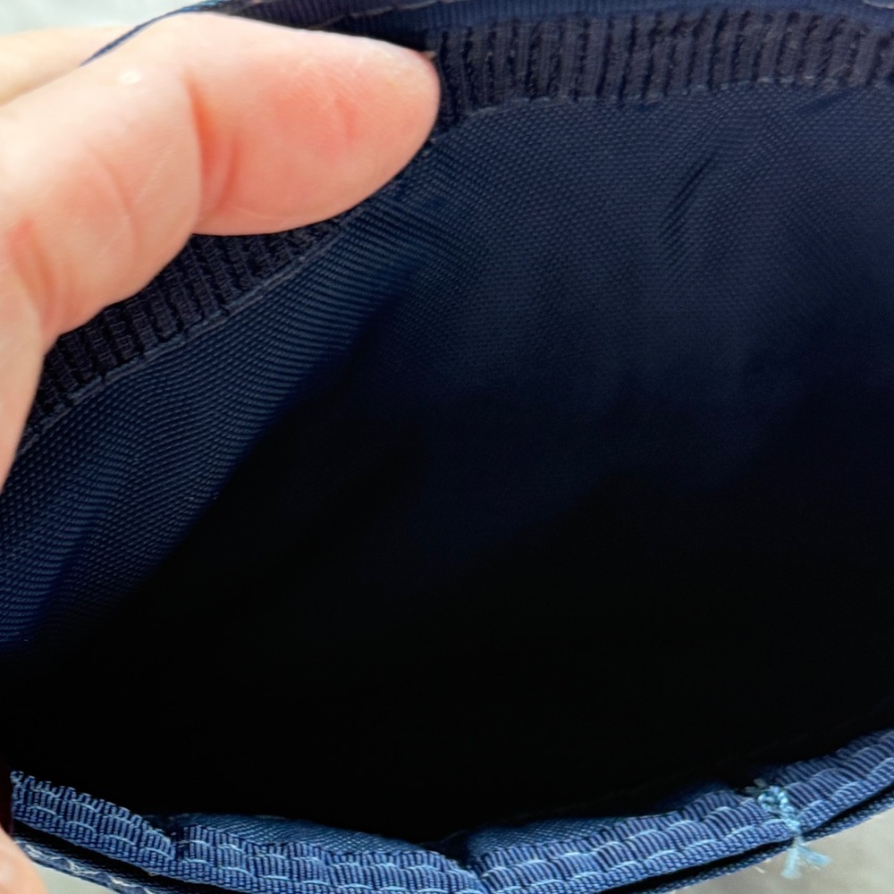 California Wallet Blue Nylon Toiletry Bag with Fold-Over Flap - Picture 7 of 11